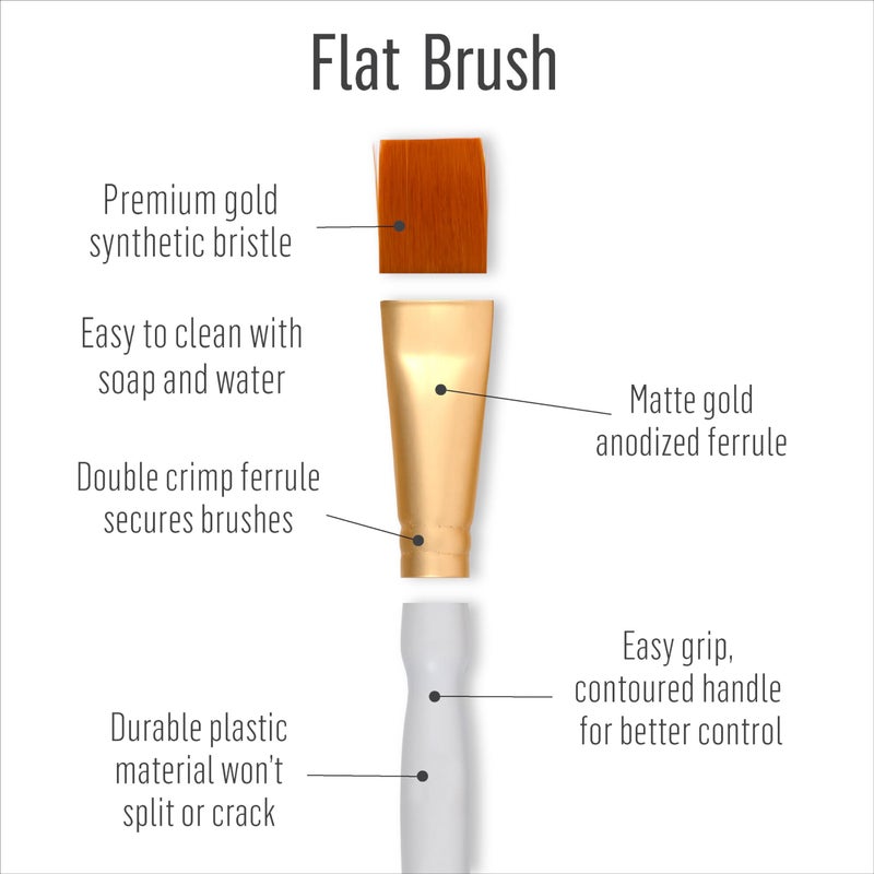 بلايد مجموعة فرش الرسم الممتازة من بلايد لتعليم الرسم، 50536 (10 قطع)، عبوة واحدة - Image 4